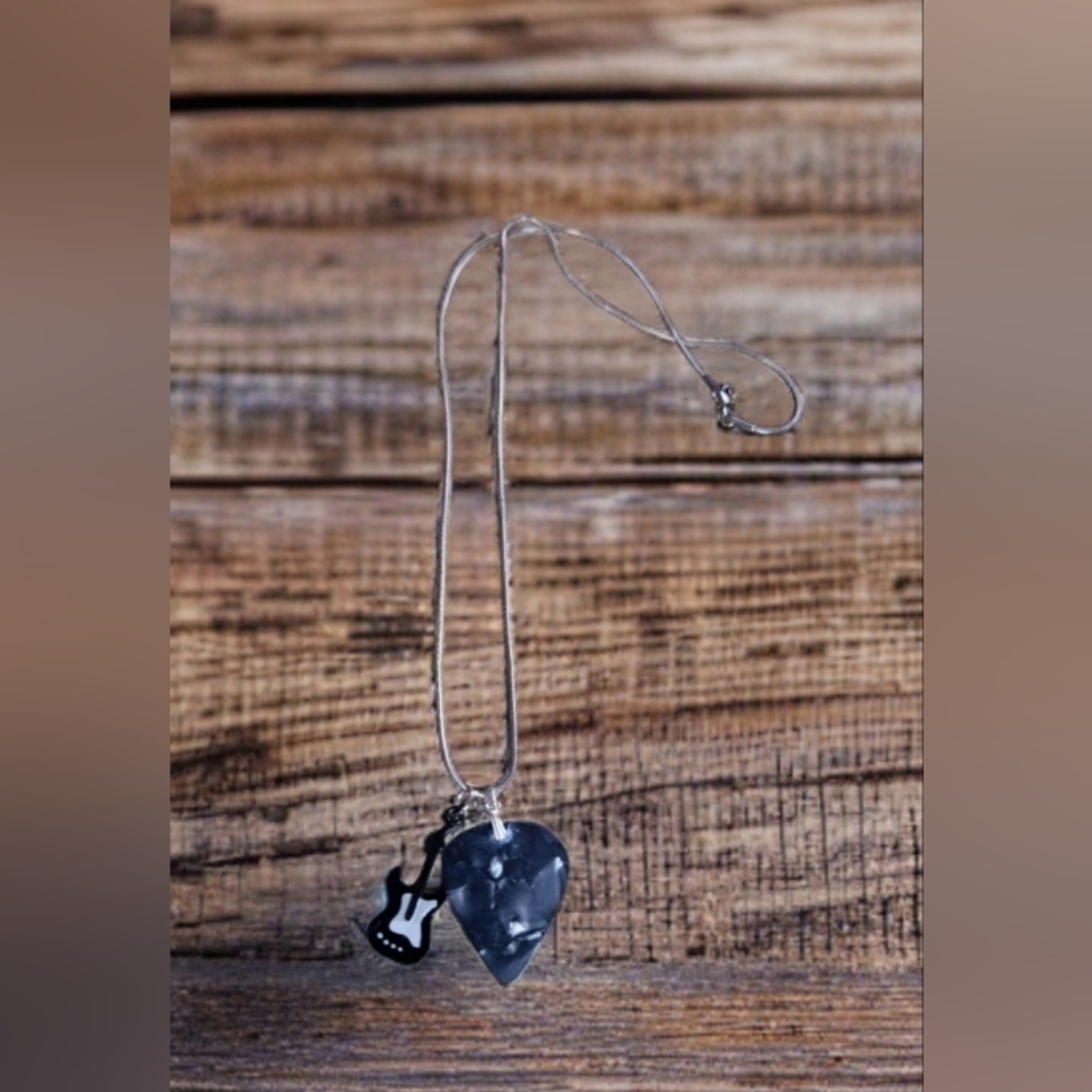 Guitar Pick Guitar Pendant Necklace Custom Made